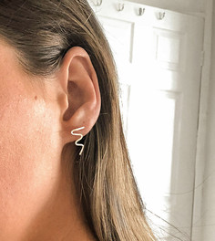 Серебряные серьги ASOS DESIGN-Серебристый