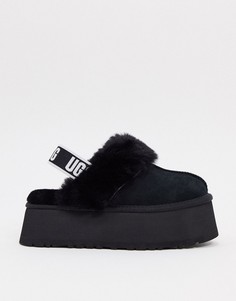 Черные слиперы на тонкой подошве UGG Funkette-Черный