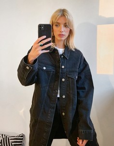 Черная джинсовая куртка в стиле oversized Dr Denim Khalila-Черный