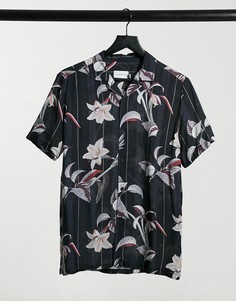 Рубашка с воротником в виде лацканов и принтом Topman Revere-Многоцветный