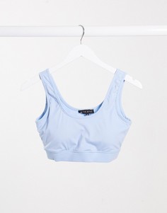 Голубой кроп-топ для активного отдыха с бретельками In The Style x Courtney Black