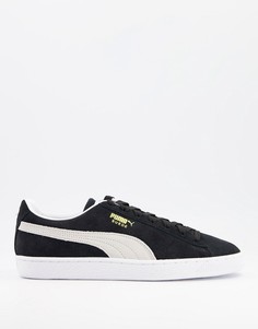 Классические замшевые кроссовки черного цвета PUMA-Черный