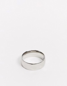 Серебристое кольцо из нержавеющей стали Topman-Серебристый