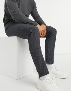 Серые трикотажные брюки в клетку Jack & Jones Premium-Серый