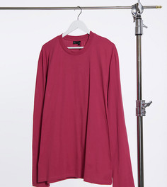 Красный лонгслив с круглым вырезом ASOS DESIGN Plus