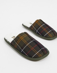 Мюли в клетку Barbour Maddie-Зеленый