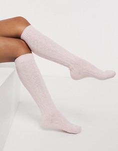 Розовые уютные домашние носки ASOS DESIGN-Розовый