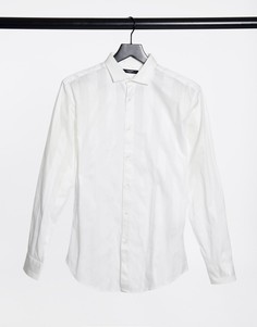 Белая рубашка в атласную полоску Jack & Jones Premium-Белый