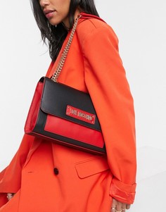 Классическая сумка на плечо черного и красного цветов Love Moschino-Черный