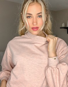 Персиковый свитшот для дома в стиле oversized от комплекта ASOS DESIGN-Розовый