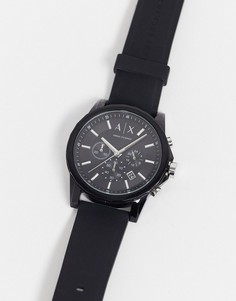 Часы с силиконовым ремешком Armani Exchange AX1326 Outerbanks-Черный