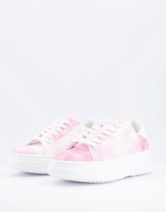 Розовые кроссовки с принтом тай-дай ASOS DESIGN Dua-Розовый