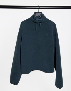 Куртка из флиса с высоким воротником ASOS 4505-Серый