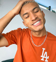 Рыжая футболка с логотипом New Era MLB LA Dodgers эксклюзивно для ASOS-Коричневый