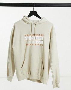 Oversized-худи с винтажным принтом "Sportfest" Daisy Street-Бежевый