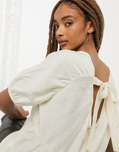 Свободная розовая блузка Vila-Белый