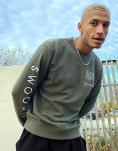 Свитшот цвета хаки с круглым вырезом Nike Swoosh-Зеленый