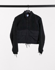 Черная флисовая куртка на молнии Russell Athletic-Черный