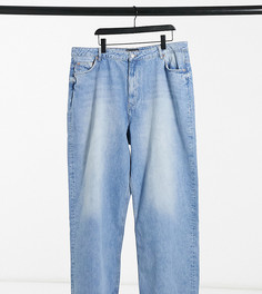 Выбеленные свободные джинсы с завышенной талией ASOS DESIGN Curve-Голубой
