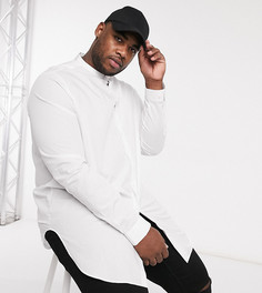 Белая длинная рубашка с воротником на пуговице ASOS DESIGN Plus-Белый