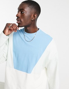 Oversized-лонгслив со вставками пастельных тонов ASOS DESIGN-Многоцветный