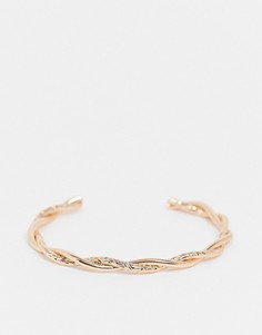 Витой золотистый браслет-манжета ASOS DESIGN