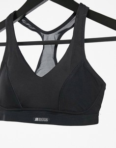 Черный поддерживающий бюстгальтер с уплотненными чашечками Shock Absorber