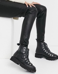 Черные кожаные походные ботинки Grenson Nanette-Черный