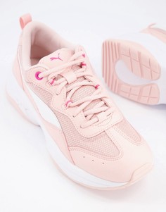 Розовые кроссовки на массивной подошве PUMA-Розовый