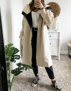 Кремовая oversized-парка ASOS DESIGN Luxe-Кремовый