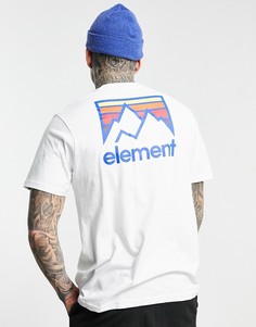 Белая футболка с принтом на спине Element Joint-Белый