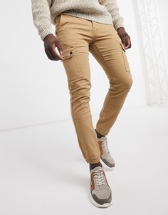 Светло-коричневые зауженные брюки карго Celio-Светло-коричневый