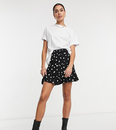 Ярусная юбка мини с монохромным принтом ASOS DESIGN Tall-Многоцветный