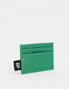 Зеленая нейлоновая визитница с фирменной биркой ASOS Day Social-Зеленый