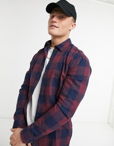 Красная фланелевая рубашка в клетку Jack & Jones-Красный