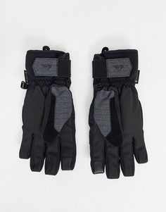 Черные горнолыжные перчатки с технологией Gore-tex от Quiksilver Hill Core-Черный
