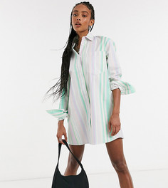 Платье-рубашка в винтажном стиле в полоску COLLUSION-Мульти