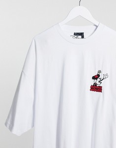 Белая oversized-футболка с вышивкой «Минни Маус» на груди ASOS DESIGN-Белый