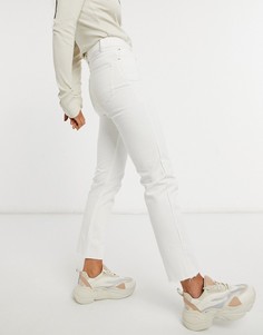 Белые джинсы с завышенной талией в винтажном стиле Brave Soul-Голубой