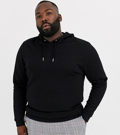 Удлиненный худи черного цвета ASOS DESIGN Plus-Черный