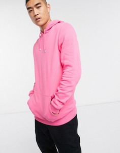 Розовый удлиненный худи ASOS DESIGN