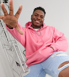 Ярко-розовый худи в стиле oversized от комплекта ASOS DESIGN Plus