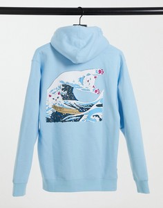 Голубое худи RIPNDIP Great Wave-Голубой