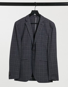 Серый пиджак в клетку Jack & Jones Premium