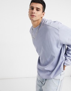 Серый выбеленный oversized-свитшот ASOS DESIGN