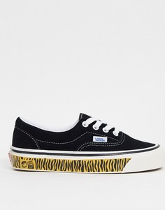 Черные кроссовки с принтом под гепарда на подошве Vans Era 95-Черный