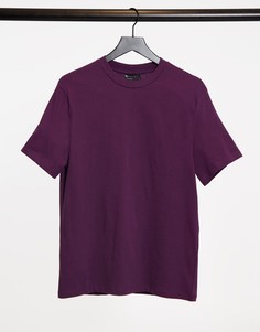Фиолетовая футболка из органического хлопка с круглым вырезом ASOS DESIGN-Фиолетовый
