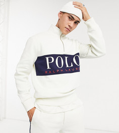 Кремовый худи с молнией и логотипом на груди Polo Ralph Lauren x ASOS