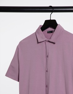 Фиолетовая облегающая рубашка из органического хлопка ASOS DESIGN-Фиолетовый