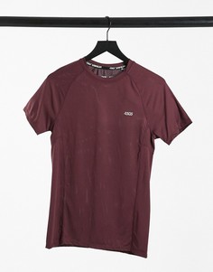Бордовая обтягивающая футболка из быстросохнущей ткани ASOS 4505-Красный